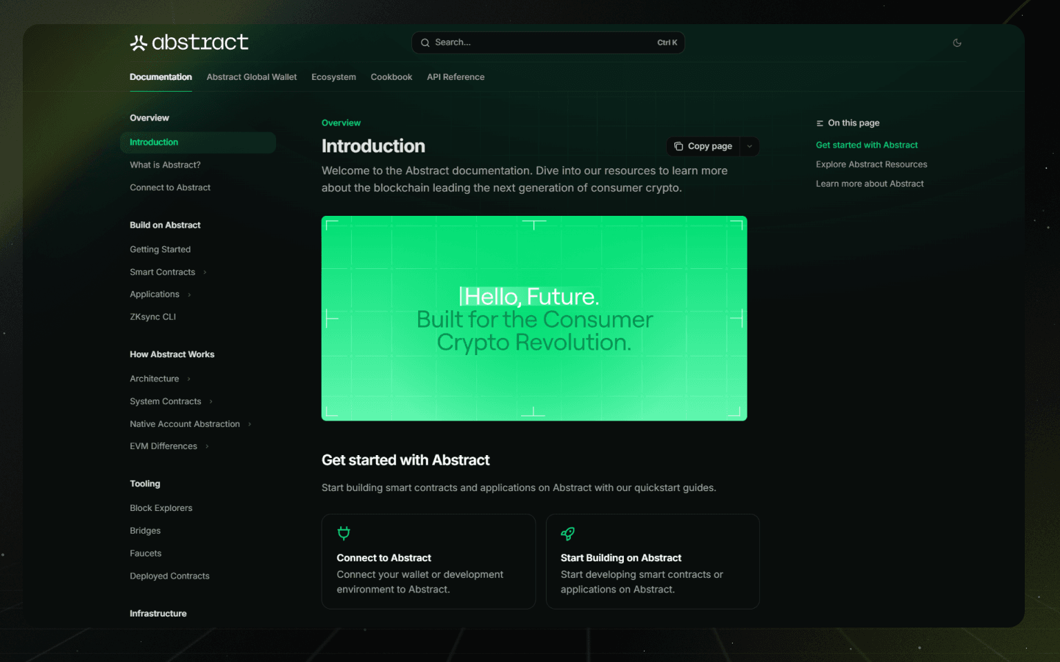 developer documentation screenshot