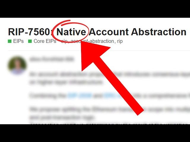 Native Account Abstraction on Ethereum?! RIP-7560 Explained